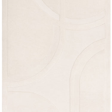Olsen Movement Bohomian Hand Carved Sustainably New Zeland Wool Cream White Rug