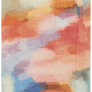 Vision Diffuse Wool Ombre Effect Hand Tufted Short Pile Modern Abstract Rug in Multi Colours