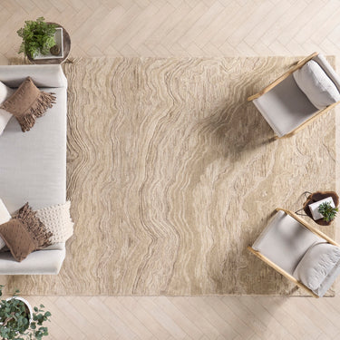 Graceful GRU01 Taupe Modern Abstract Wool Rug & Hallway Runner by Nourison