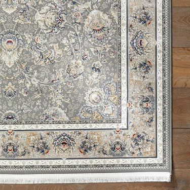 Royality ROY108 Light Grey Traditional Medallion Persian-Style Rug
