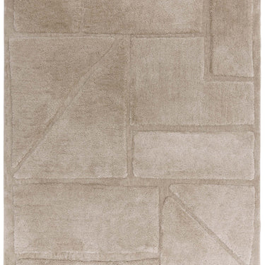 Asiatic London Horizon Sand Cotton Abstract Geometric Textured Rug