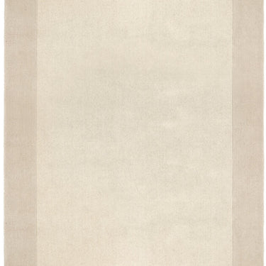 Origins Borders Hand Loom Woven Wool Bordered Rug Hallway in Natural Beige