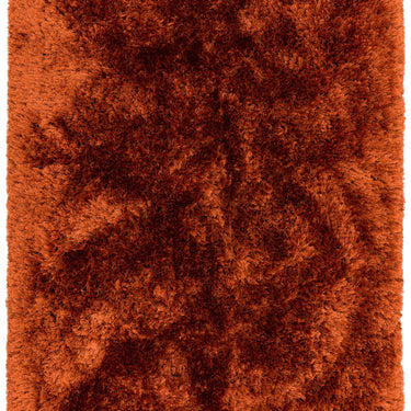 Plush Plain Shaggy High Pile Thick Silky Fluffy Soft Hand Woven Rust Rug