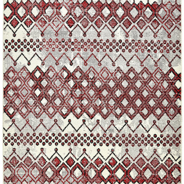Consept Looms Somerset SOM104 Tribal Pattern White Terracotta Polypropylene Traditional Geometric Rug