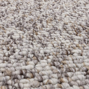 Asiatic London Boden Bobble Stone Grey Washable Wool Polypropylene Textured Rug