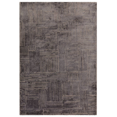 Asiatic London Axel AX06 Chevron Charcoal Polypropylene Textured Scandi Rug