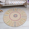 My Play Alphabet Educational Kids Washable Non-Slip Bordered Round Rug