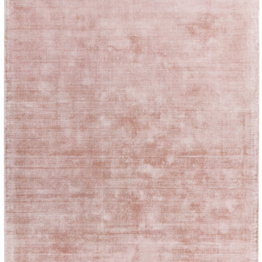 Blade Plain Silky Hand Woven Viscose Soft Shiny Rug Runner in Pink