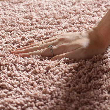 Origins My Nude Pink Washable Non-Slip Polypropylene Shaggy Rug
