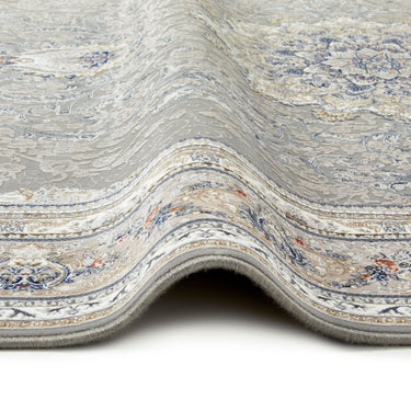 Royality ROY104 Light Grey Traditional Medallion Persian-Style Rug