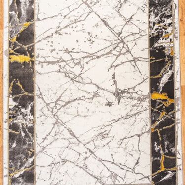Marbled Abstract Rug Bianco 185XA Bordered Rug