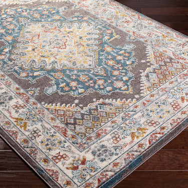Ankara AKR2302 Antique Charcoal Multi Coloured Area Polypropylene Oriental Traditional Vintage Rug