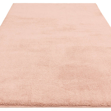 Asiatic London Como Ultra Soft Silky High Shine Velvety Pink Jute Shaggy Textured Rug