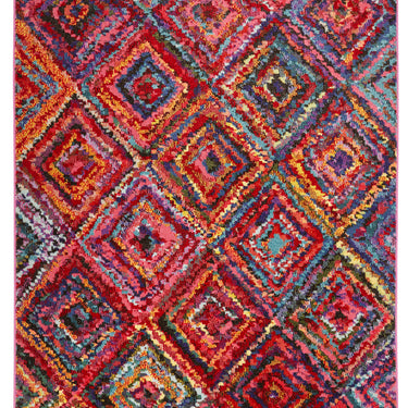 Carnaval CAR105 Vibrant Multi Colours Modern Geometric Rug by Concept Looms