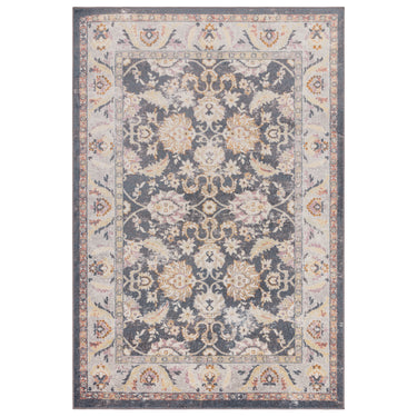 Flores Farah FR07 Traditional Classic Bordered Persian Floral Vintage Rug in Multi