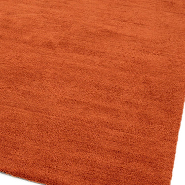 Asiatic London Milo Short Pile Silky Rust Orange Shaggy Traditional Modern Rug