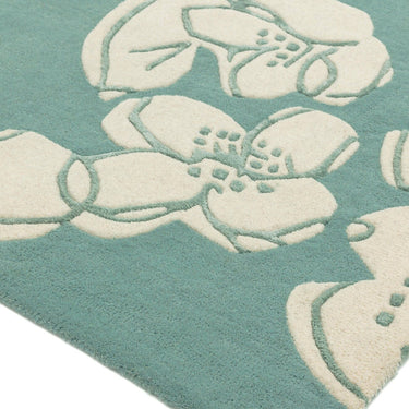 Matrix MAX12 Devore Contemporary Tufted Blue Wool Viscose Abstract Geometric Rug