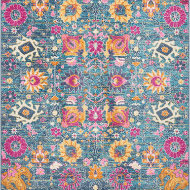 Nourison Passion PSN01 Floral Persian Rug in Denim