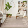 Horizon Bordered HOZ03 Grey By Indoor Outdoor Polypropylene Geometric Textured Rug - Medium 152 x 213 cm (5'x7')