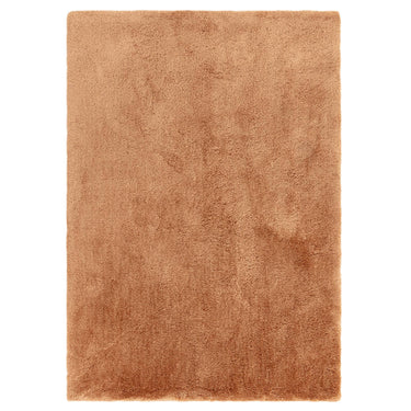 Opulence Terracotta Luxurious Shine Fluffy Soft Tufted Cotton Shaggy Textured Rug