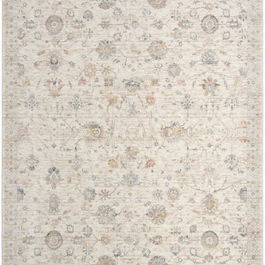 Nourison Antique Fusion ANF04 Bordered Ivory Multi Traditional Vintage Abstract Floral Rug