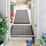 My Stain Resistant Cosy Charcoal Grey Washable Non-Slip Polypropylene Geometric Doormat - 67x100 cm (2'3"x3'3")