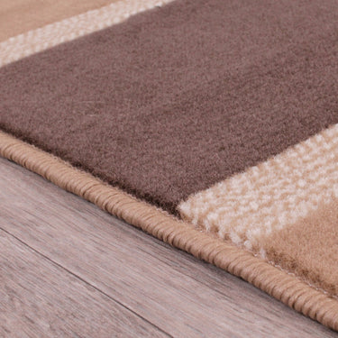 Modern Poly Nova Stripe Rug in Taupe