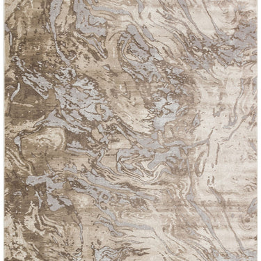 Pollo 107 Modern Abstract Marbled Taupe Grey Rug Runner by Consept Looms
