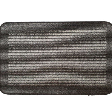 My Stain Resistant Durable Charcoal Stripe Washable Non-Slip Polypropylene Striped Doormat - 50x80cm (1'8"x2'7")