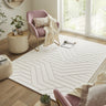 Consept Looms Maze MAZ101 Ivory By Concept Geometric Textured Modern Rug - Small 80x150 cm (2'6"x5')