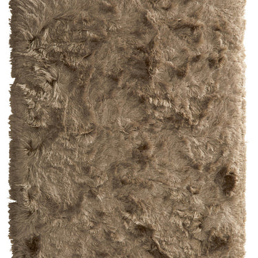 Origins Glamour Deluxe Tufted High Pile Soft Champagne Mink Cotton Shaggy Textured Rug