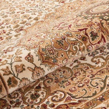 Consept Looms Grand Heritage GH101 Medallion Million Point Classic Cream Beige Polypropylene Persian Oriental Rug