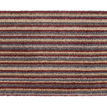 My Candy Spice Red Beige Washable Cotton Striped Doormat
