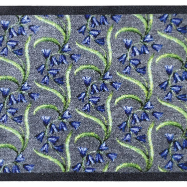 My Nylon Pattern Bluebells Washable Non-Slip Bordered Rug