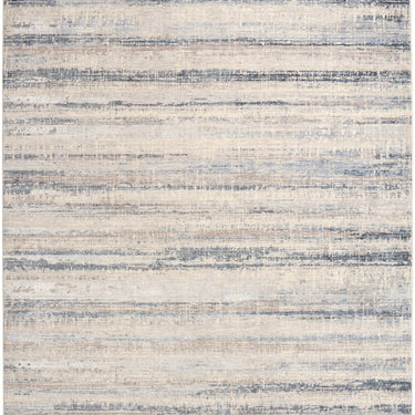 Calvin Drift DRF02 Striated Pattern Blue Abstract Textured Modern Rug