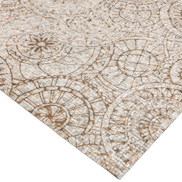 Asiatic London Xylo Sewn Cowhide Leather Panels Stitched Cream Handmade Geometric Textured Rug