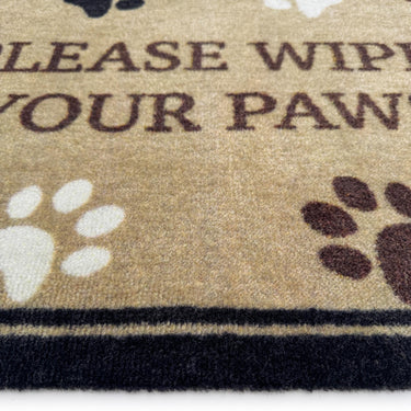 Howler and Scratch Pet Patterned Wipe Your Paws Border Washable Non-Slip Bordered Doormat 50x75 cm