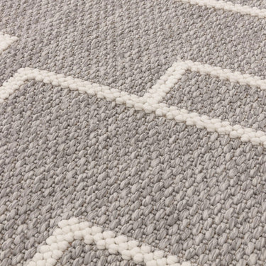 Asiatic London Camber Track Grey Abstract Geometric Flatweave Rug