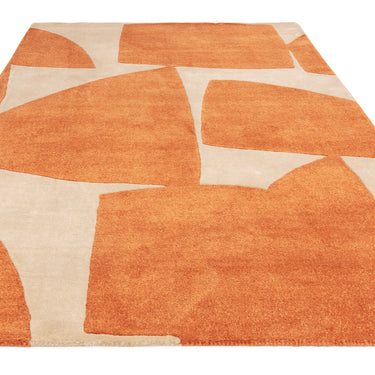 Asiatic London Romy Orange Kite Tufted Retro Wool Abstract Modern Rug