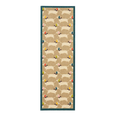 Howler and Scratch Pet Patterned Bright Doggie Washable Non-Slip Hallway Runner Rug