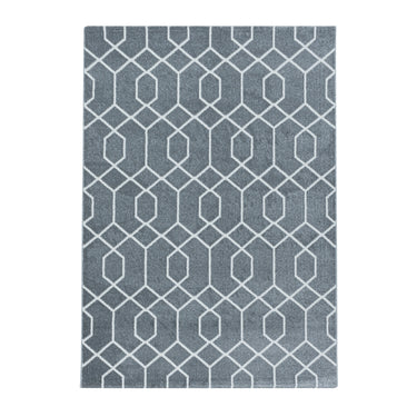 Efor New Design Grey Jute Polypropylene Geometric Rug