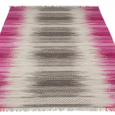 Consept Looms Fusion Knitted Bright Grey Wool Traditional Geometric Textured Rug 200x290 cm