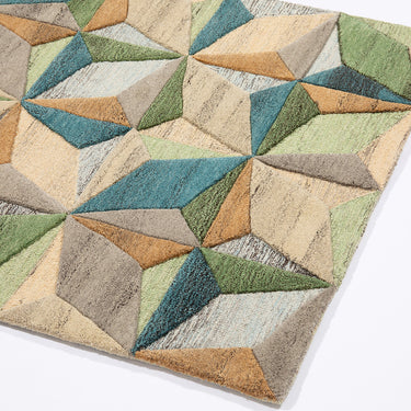 Lilianna Mayfair Wool Rug Soft 3D Embossed Geometric Hand Tufted Soft High Quality Multicoloured Rug