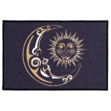 Floormatters Moon & Sun Mat & Runner Set in Dark Blue