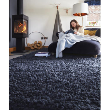 Origins Maine Shaggy High Quality Wool Rugs in Oyster, Midnight, Dove Grey, Blue Mist, Ivory and Fossil