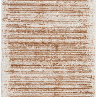 Calvin Irradiant IRR03 Rose Gold Abstract Textured Striped Rug