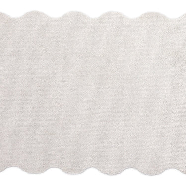 My Mat Soft Washable Bathroom Non Slip Oval, Scallop and Curve Shaped Soft Shag Rug in Pumice Stone