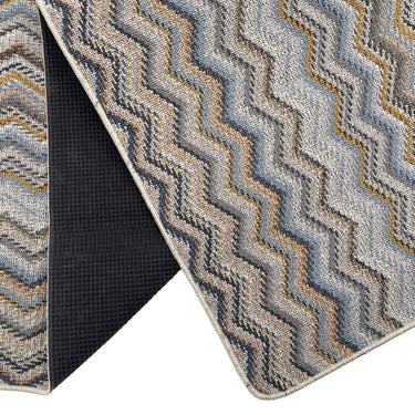 My Mat Stain Resistant Washable Entrance, Kitchen, Entryway Non-Slip Rug Candy in Multi Natural Zig Zag Doormat