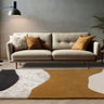 Asiatic London Matrix Signature Tufted Soft Silky Ochre Yellow Wool Viscose Abstract Geometric Rug - Medium 120x170 cm (4'x5'6")