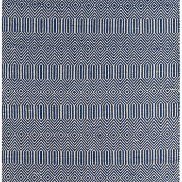 Sloan Hand Woven Flatweave Geometric Rug or Runner in Blue